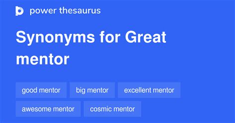 mentor thesaurus